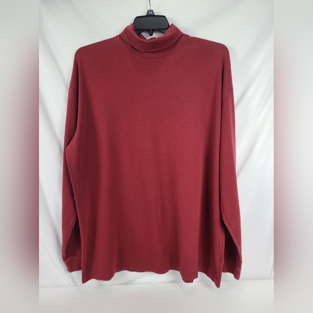 Vintage Men's LL Bean Sweater Size 2XL Maroon Pullover Turtleneck